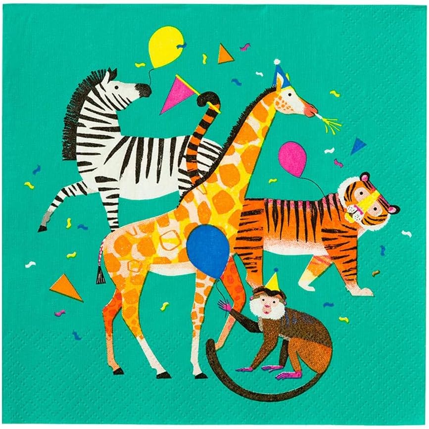 Talking Tables Jungle Themed Napkins 20 Pack