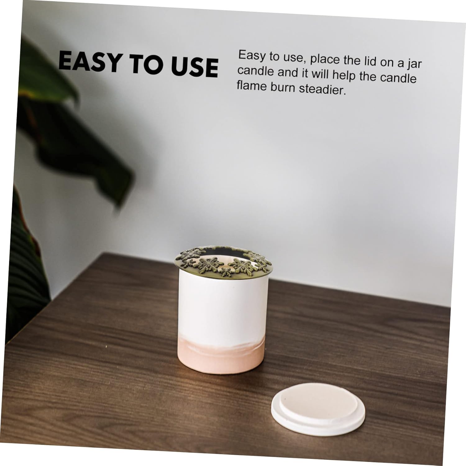ARTIBETTER Christmas Candle Jar Cover Zinc Alloy Decorative Lid