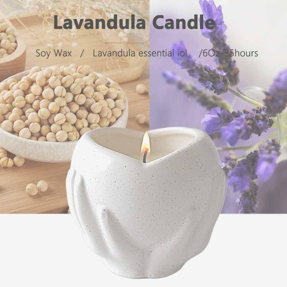 Lavender Scented Soy Wax Jar Candle Heart of Hope