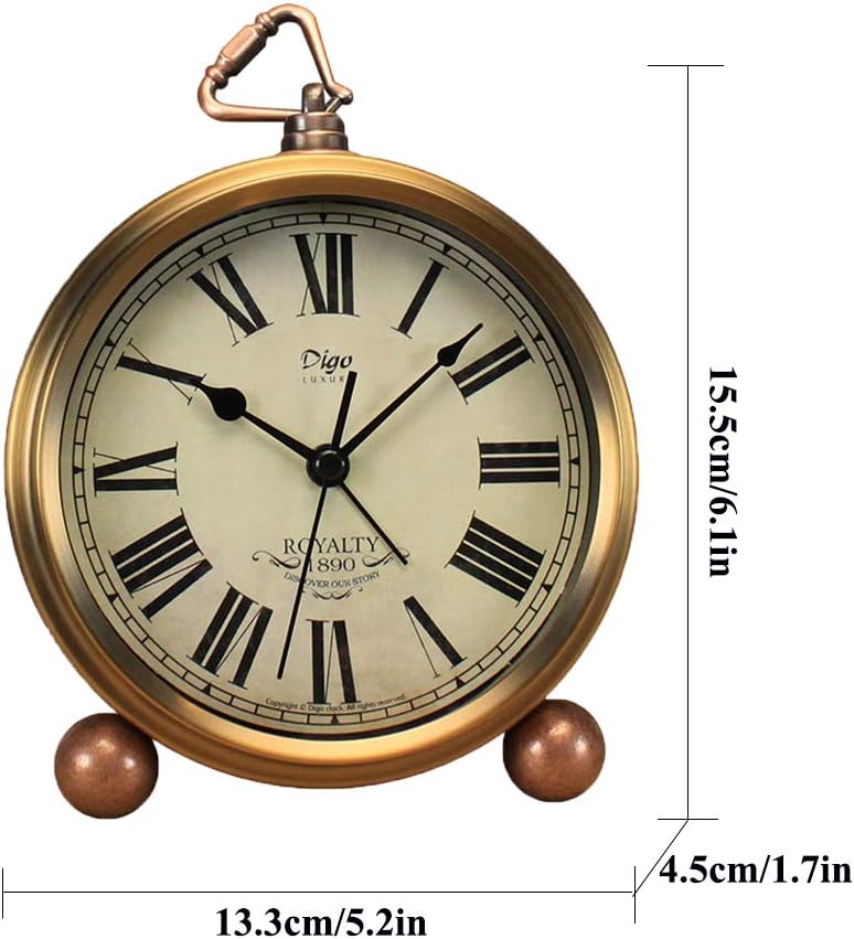 Maxspace Retro Vintage Metal Table Clock