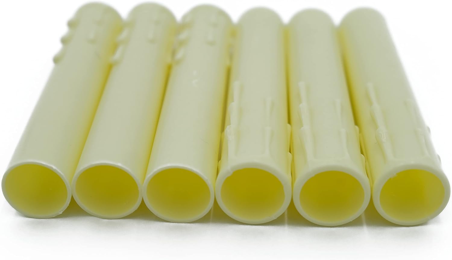 Cream Fiber Drip Candelabra Base 5 Inch Candle Covers Set of Six