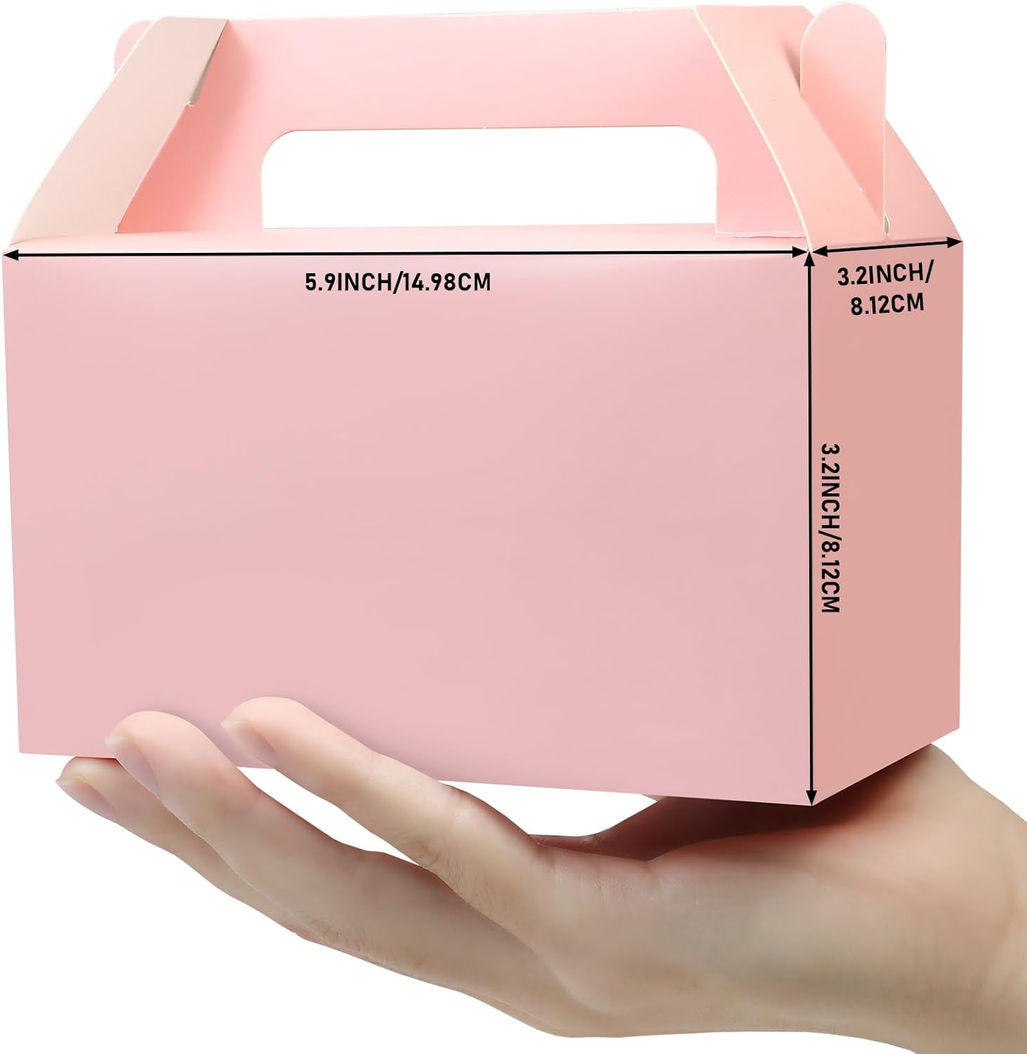 Oletx 50Pcs Pink Gable Gift Boxes for Parties