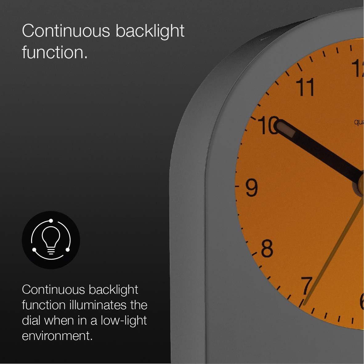 Braun Classic Analogue Alarm Clock with Snooze and Continuous Backlight