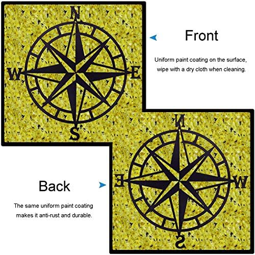 11 Inches Nautical Compass Wall Decor Black