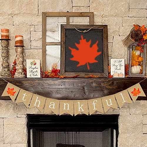 Thankful Burlap Banner for Thanksgiving Decor
