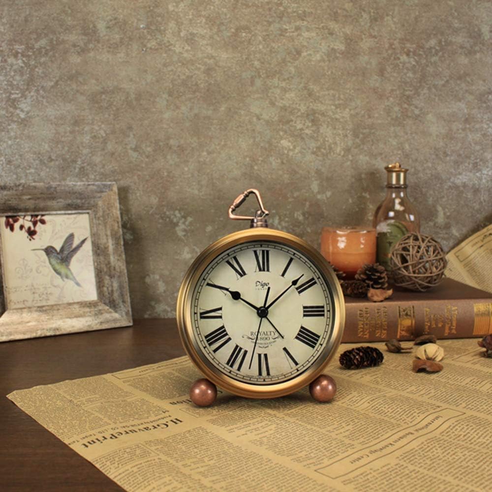 Maxspace Retro Vintage Metal Table Clock