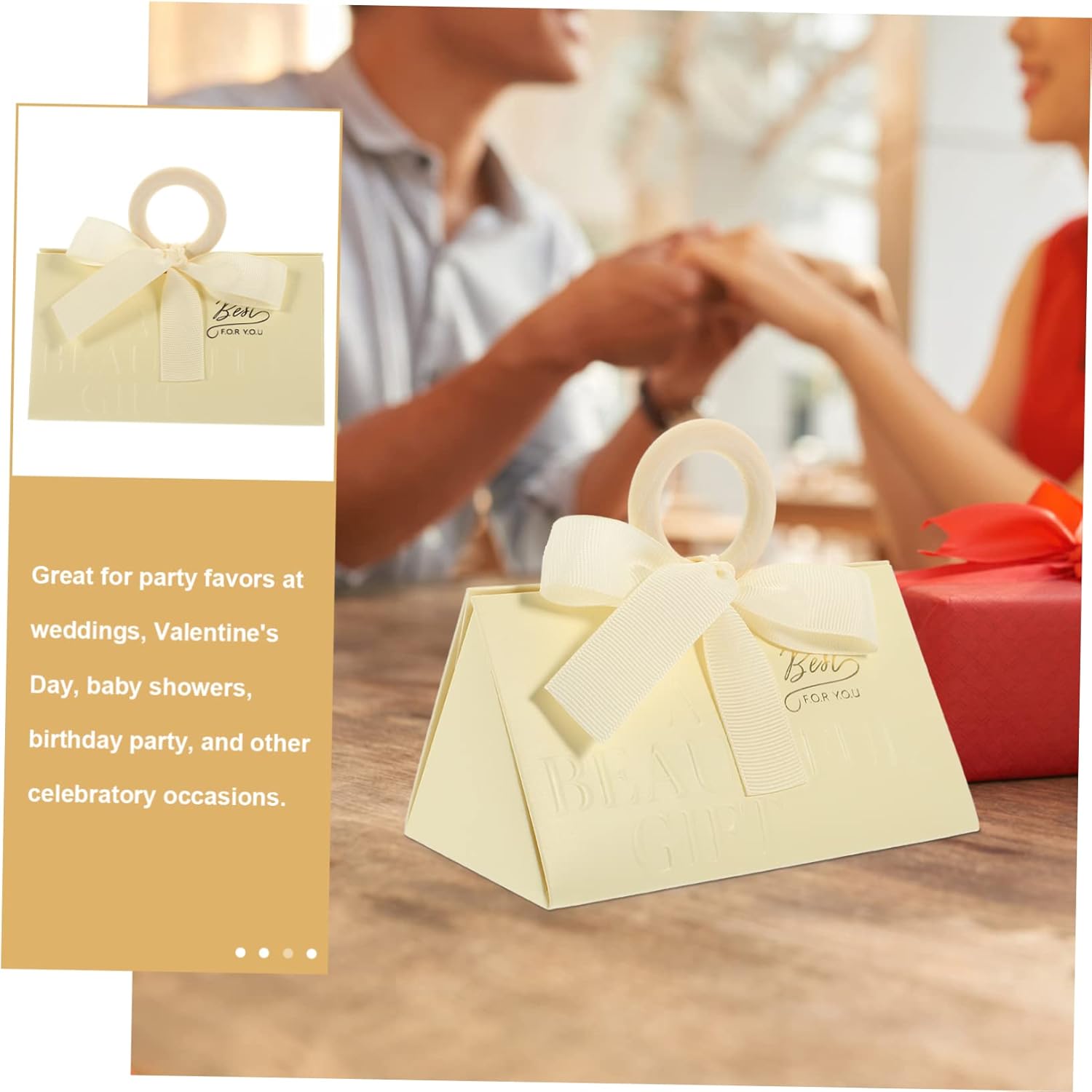Anneome Elegant Wedding Candy Boxes 20 Pack Snack Boxes Bowknot Design
