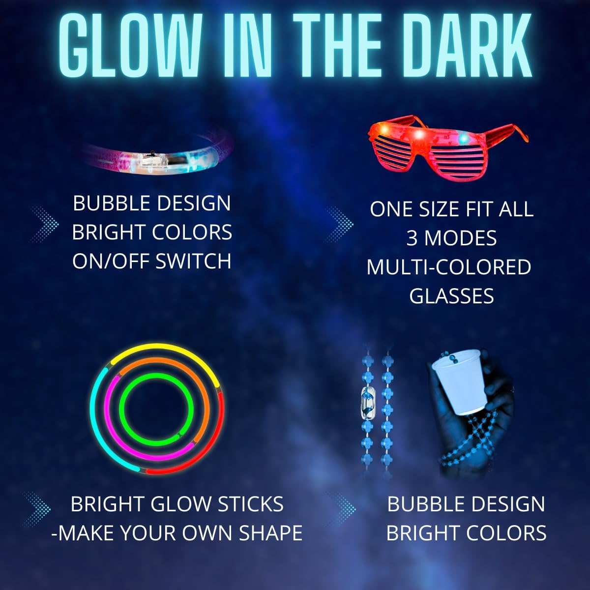 BOGAZNET Light Up Party Favors Set 160pcs