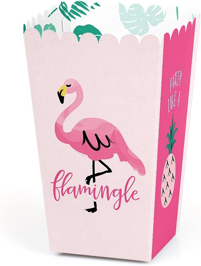 Big Dot of Happiness Pink Flamingo Party Favor Box Set 12