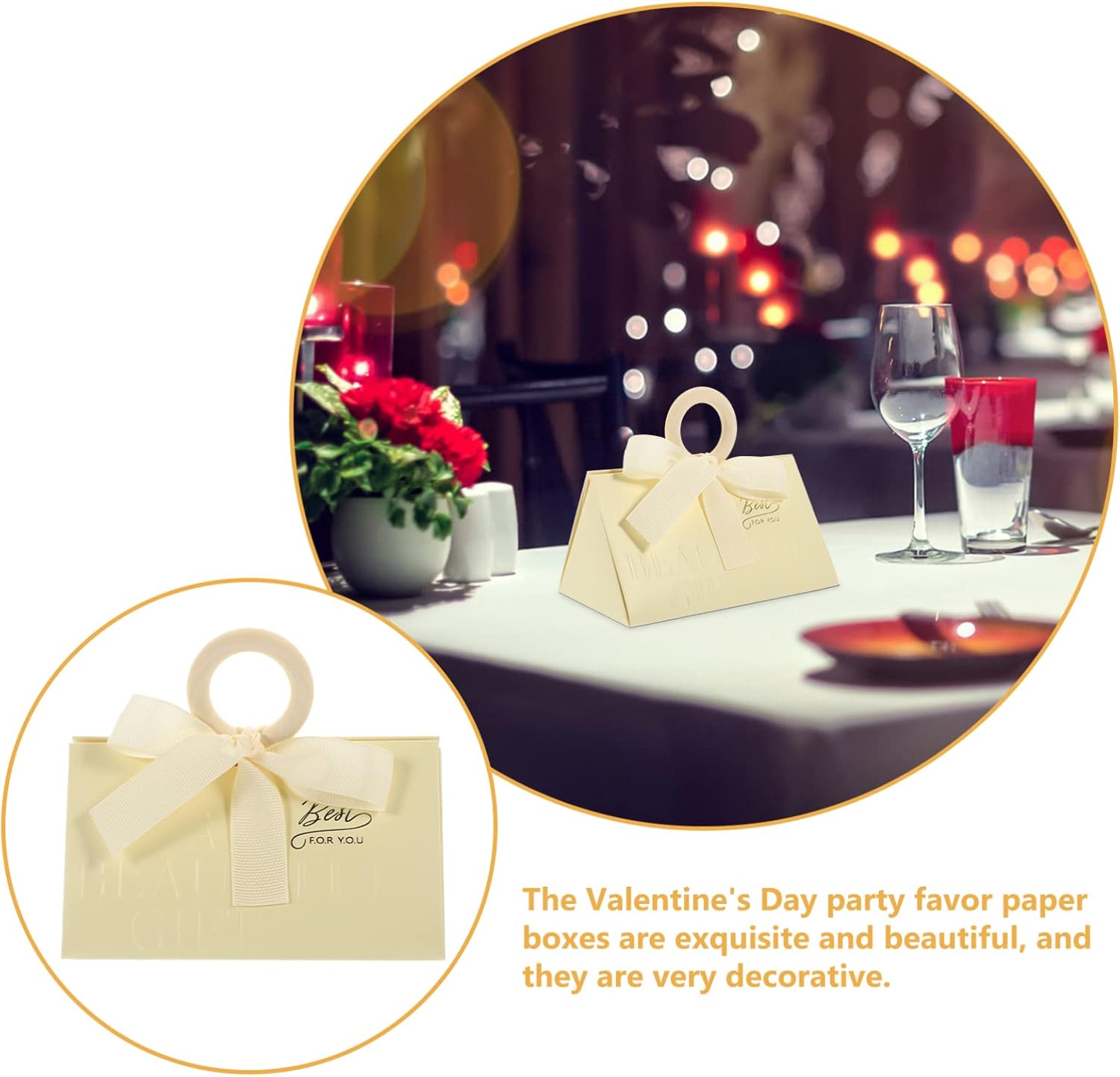 20pcs Elegant Triangle Candy Boxes for Valentines Day and Wedding Favors