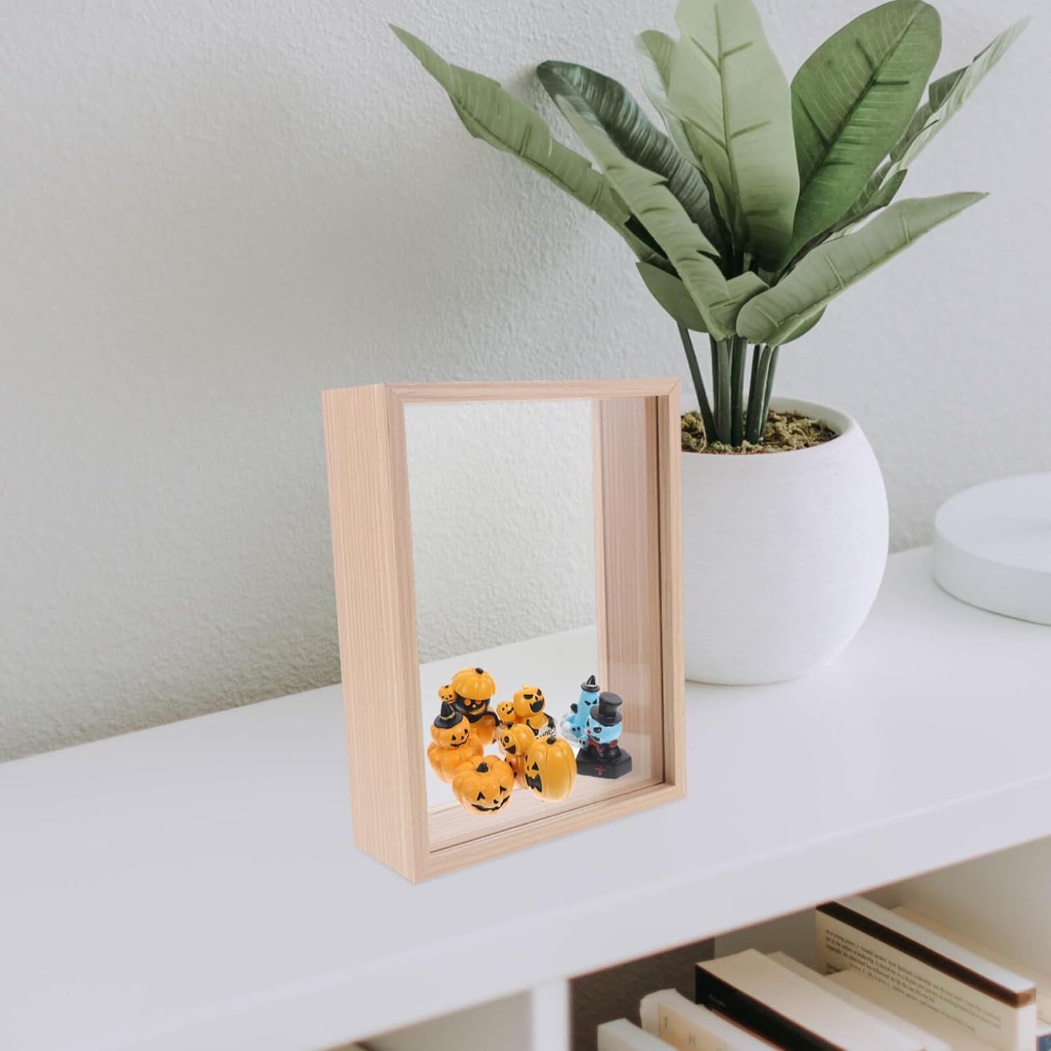 ABOOFAN Rustic Photo Frame Shadow Box Display Stand