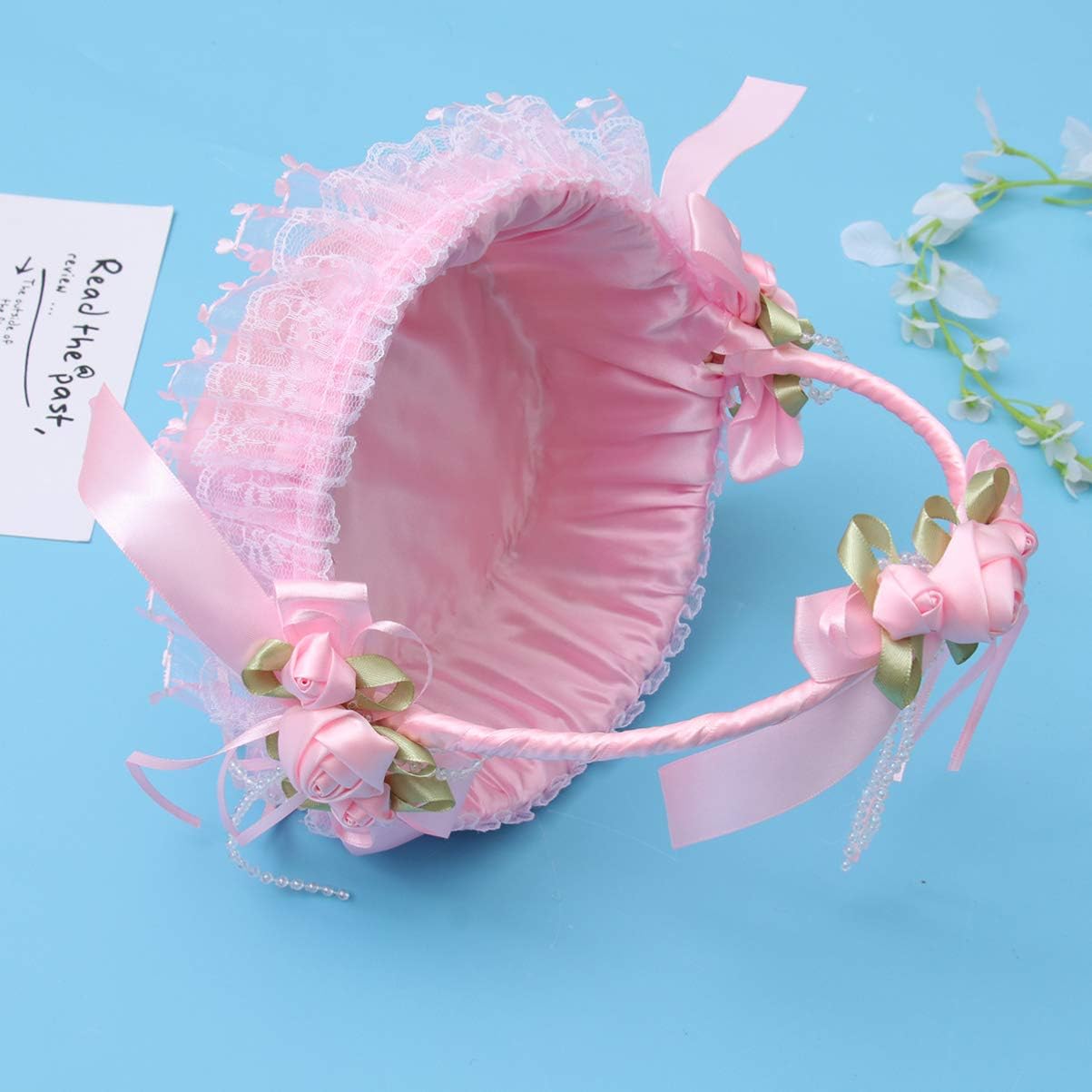 Amosfun Flower Girl Basket with Handle