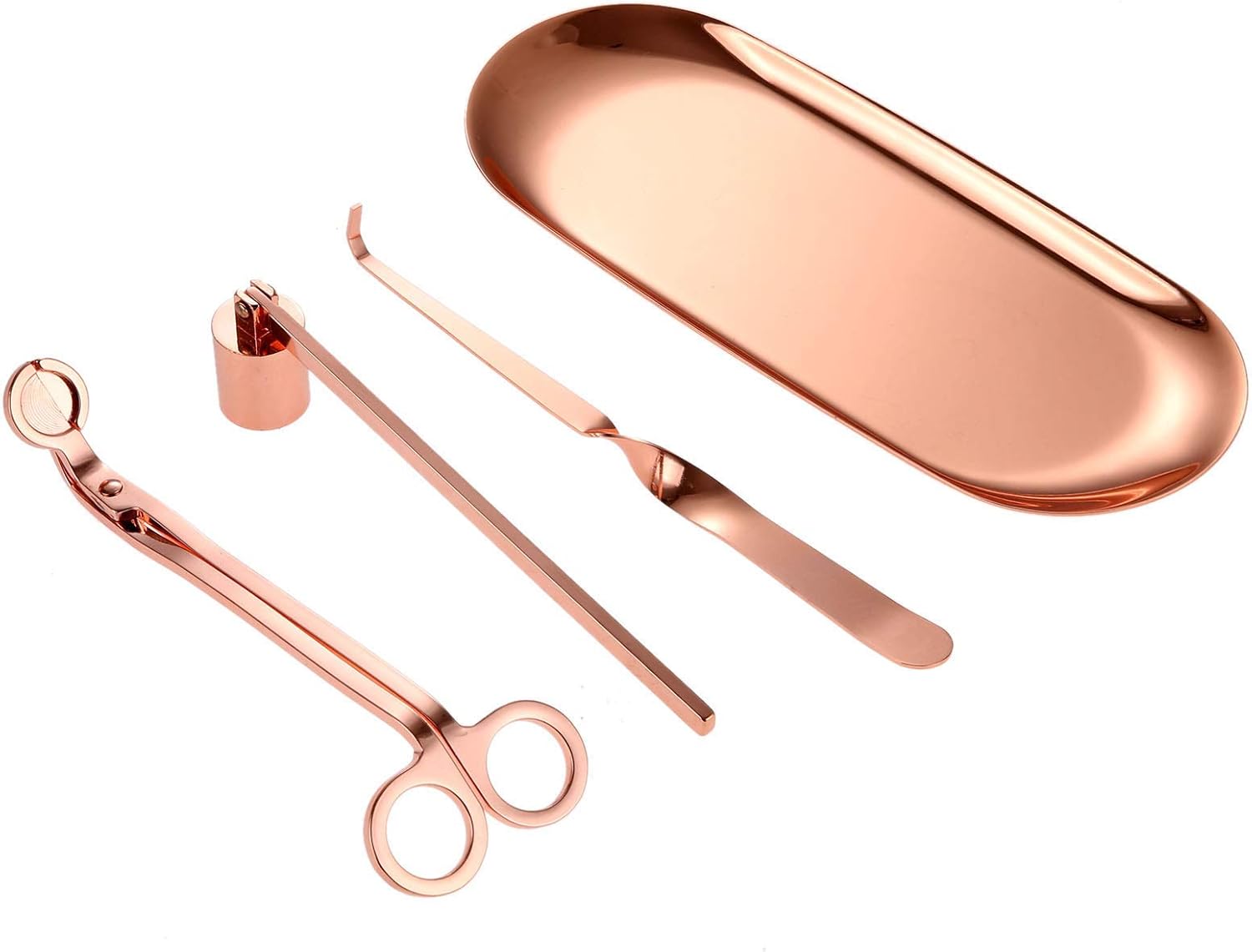 MUXSAM 4 in 1 Candle Accessory Set Rose Gold