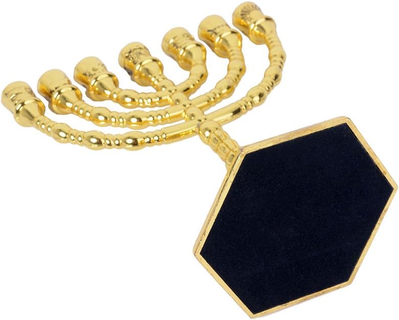 12 Tribes of Israel Menorah Gold 5 Inches