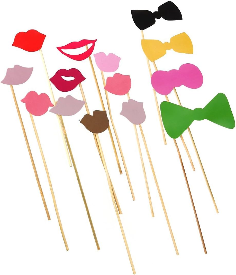 Tinksky Photo Booth Props DIY Kit 60 Pieces