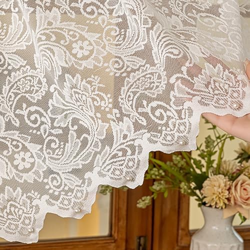 Gxi White Lace Kitchen Curtain Valance 39 Inches