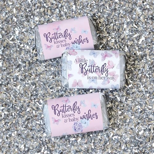 Butterfly Girl Baby Shower Stickers 42 Count