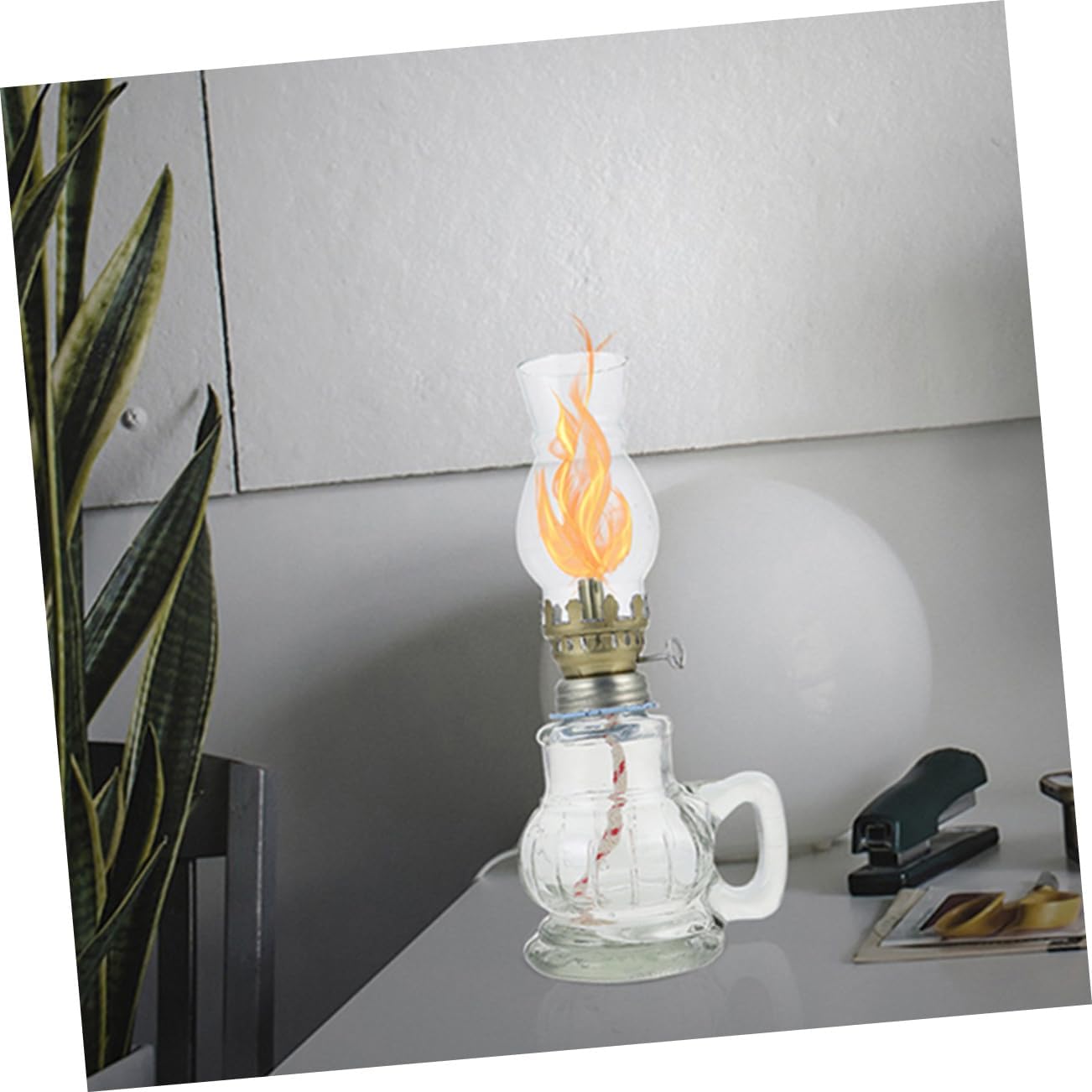 DOITOOL 2sets Vintage Glass Kerosene Lamp Parts