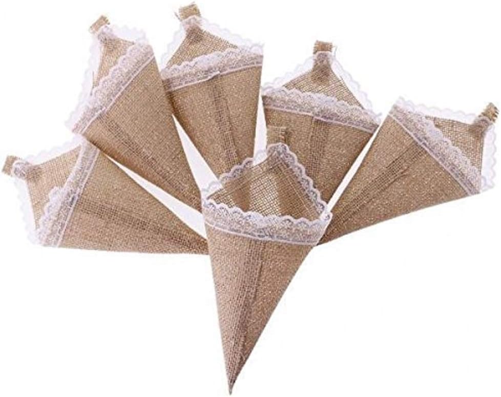 EBTOYS 6pcs Hanging Flower Girl Baskets Wedding Decoration