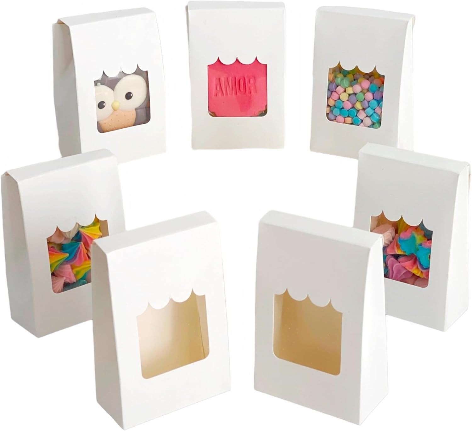VASSAPACK 36 Pcs Party Favor Boxes with Clear Window