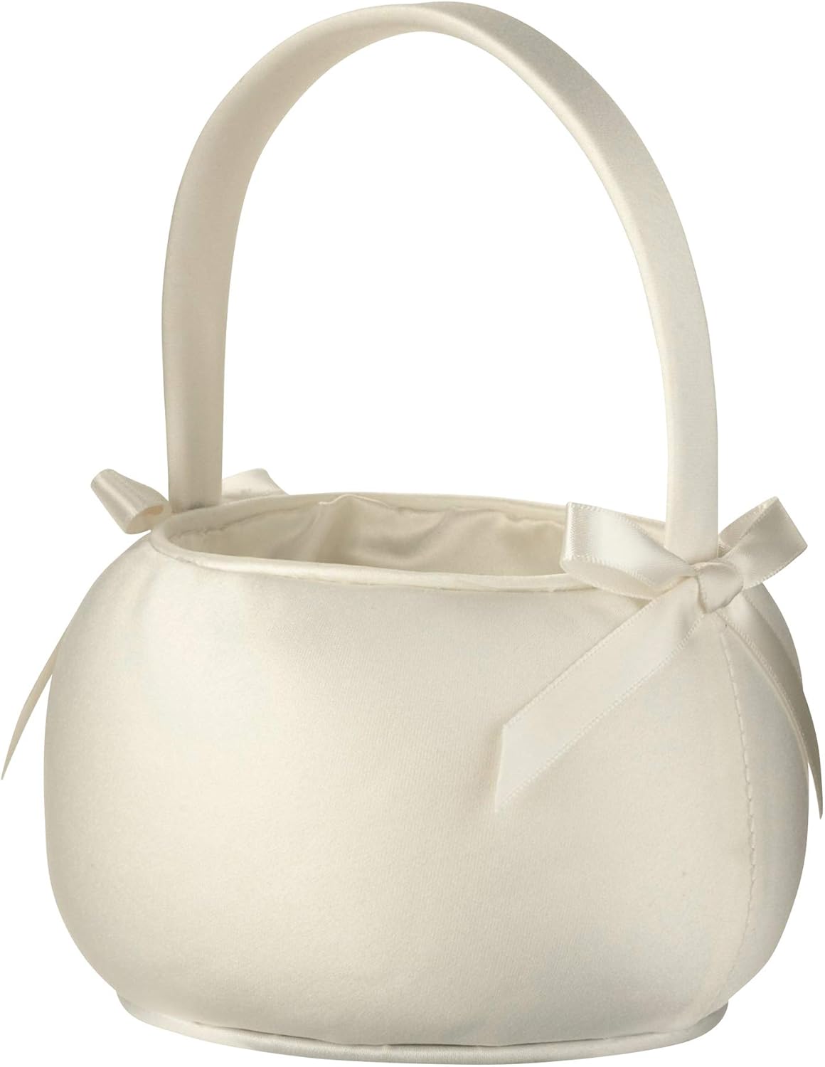 Lillian Rose Petite Ivory Satin Flower Girl Basket