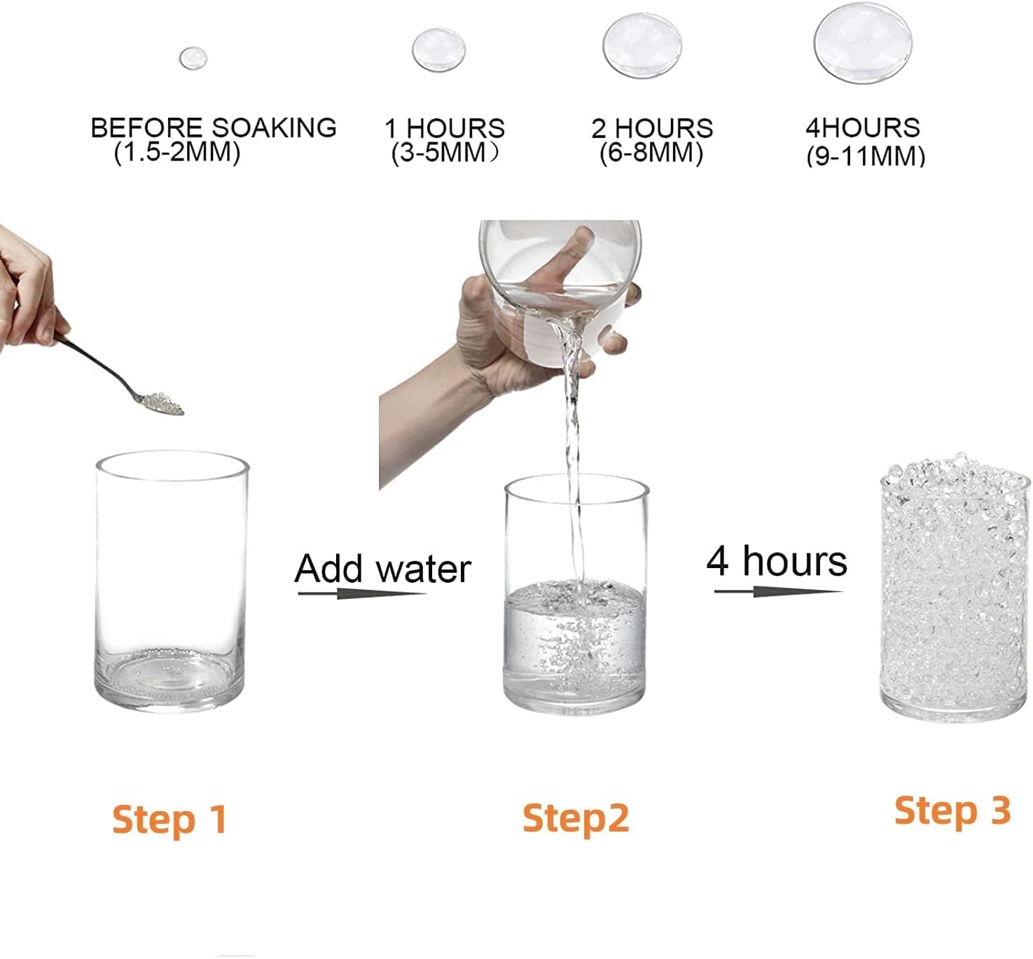 140000 Clear Water Beads Vase Filler