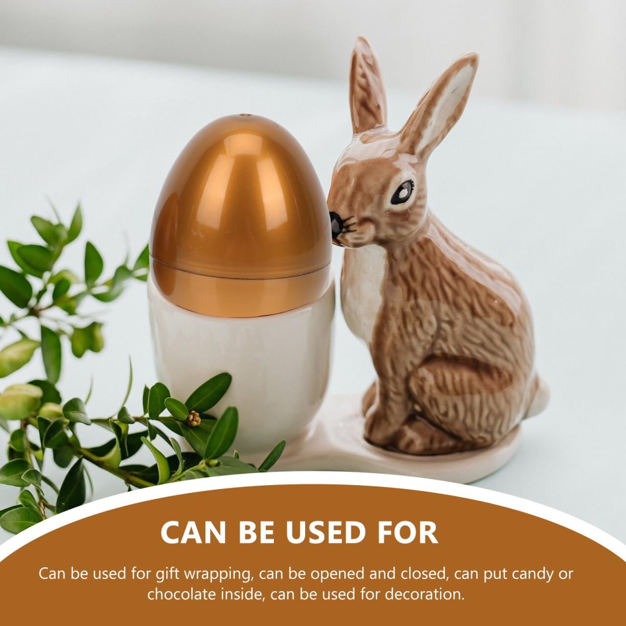 12pcs Golden Easter Egg Metallic Empty Goodie Eggs