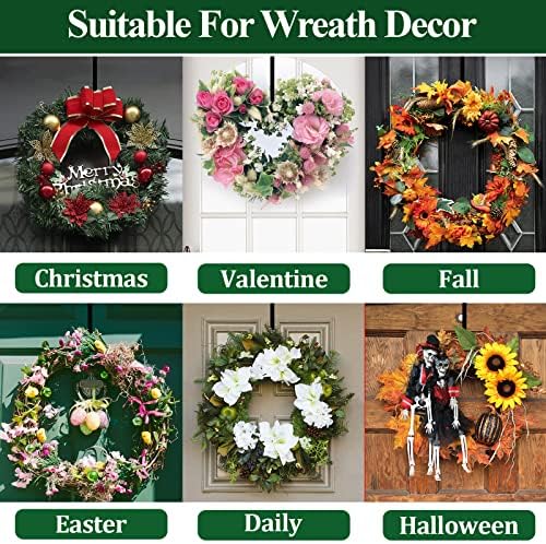 Adjustable Wreath Hanger for Front Door Black Heavy Duty 20lbs