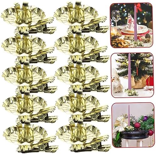 Christmas Candlestick Holder Clip Set for Tree Decor