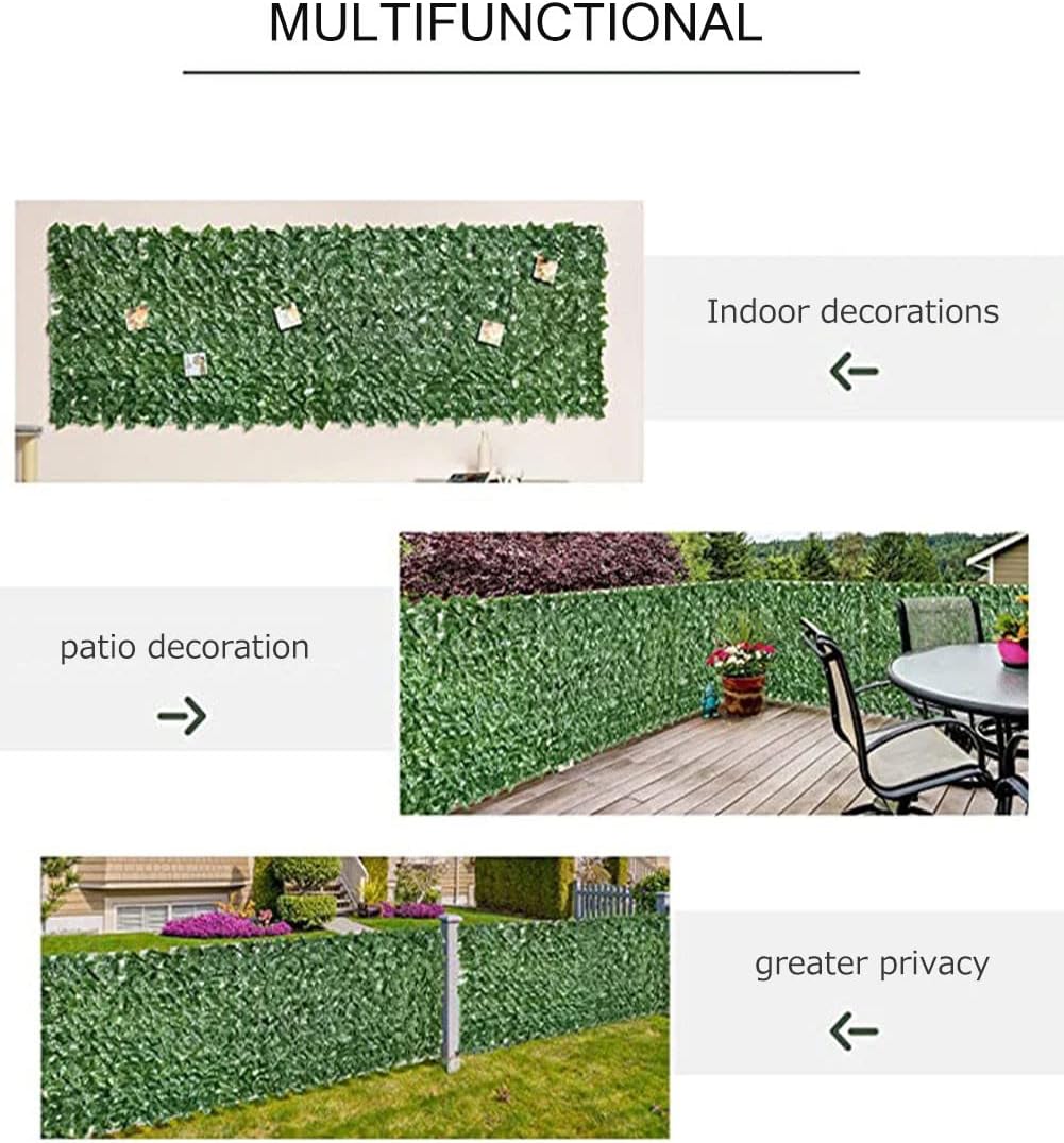 Artificial Ivy Privacy Fence Screen for Home Garden Decoration