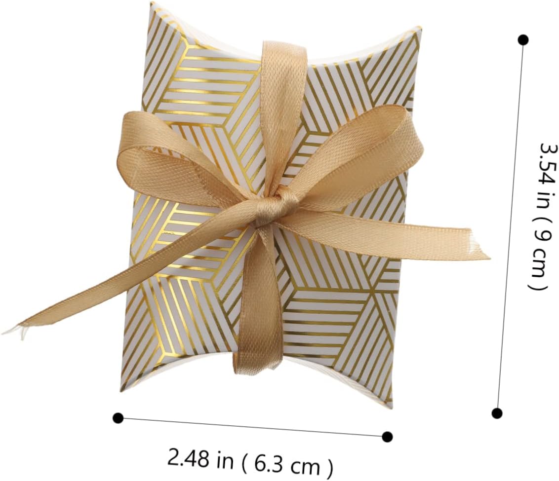 SECFOU 50PCS Small Pillow Shaped Candy Boxes