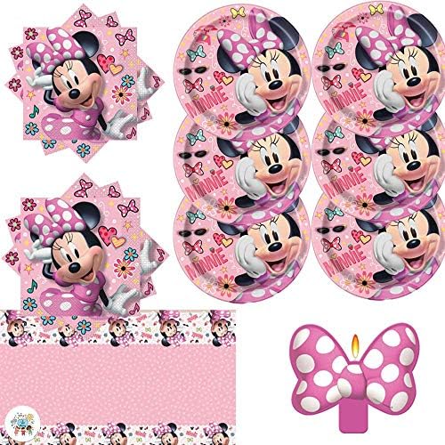 Minnie Mouse Birthday Party Supplies Pack for 16 Guests