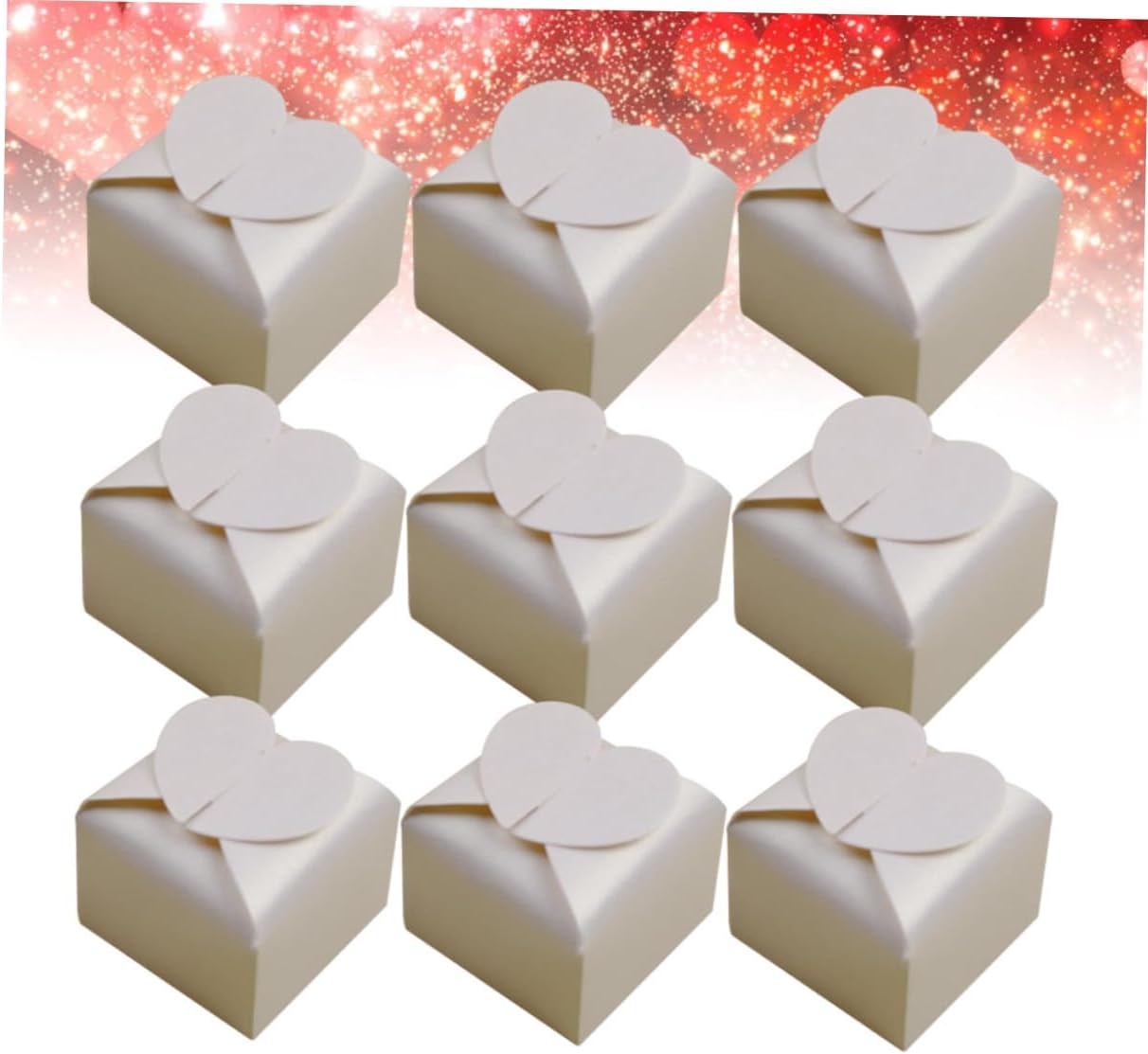 FRCOLOR 50pcs Heart Shaped Candy Boxes for Celebrations