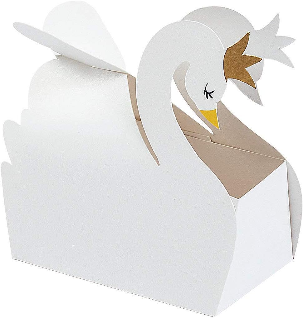 Fun Express Sweet Swan Treat Favor Box Set of 12