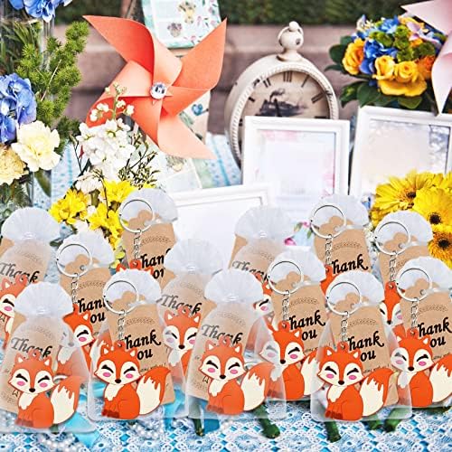 24 Pack Fox Keychain Party Favor Set