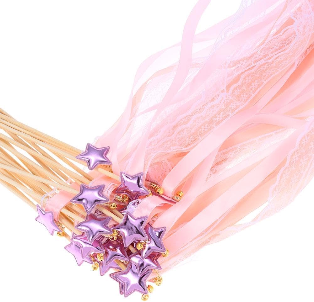 24 Pack Fairy Wands with Bells and Streamers