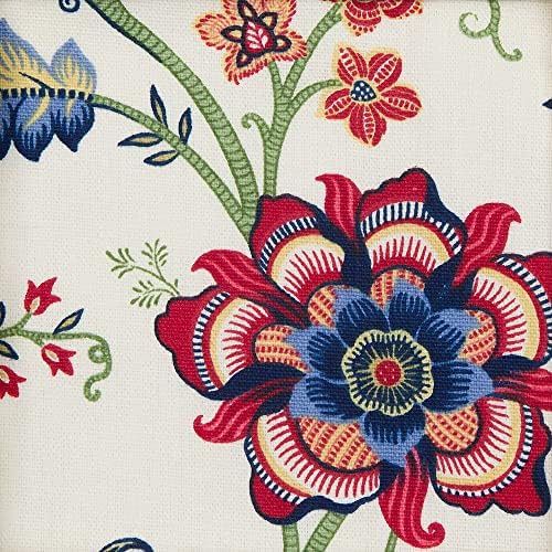 Red Blue Floral Valance Curtains 53x13 Inches