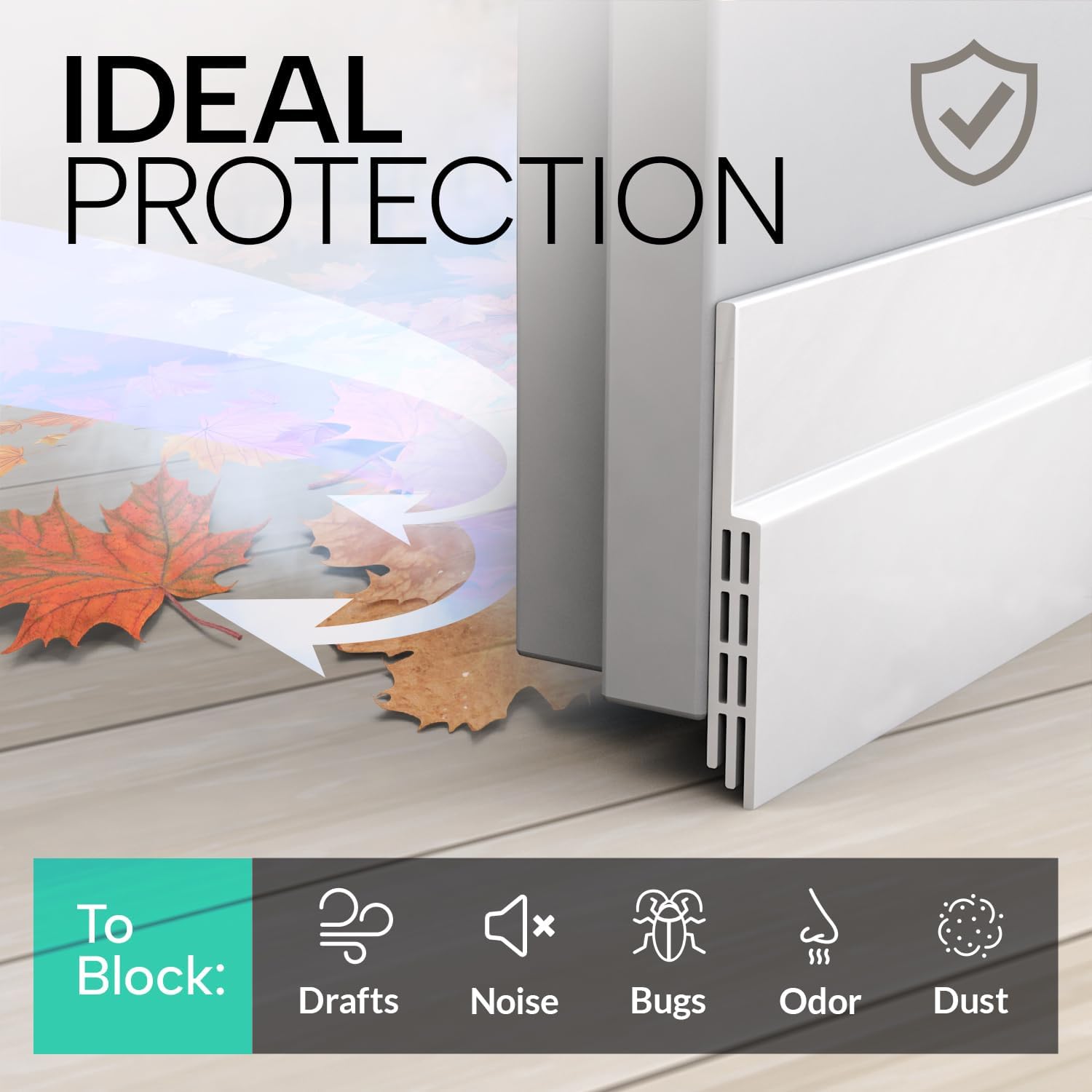 Vellure Door Draft Stopper - Energy Efficient Weather Stripping Seal