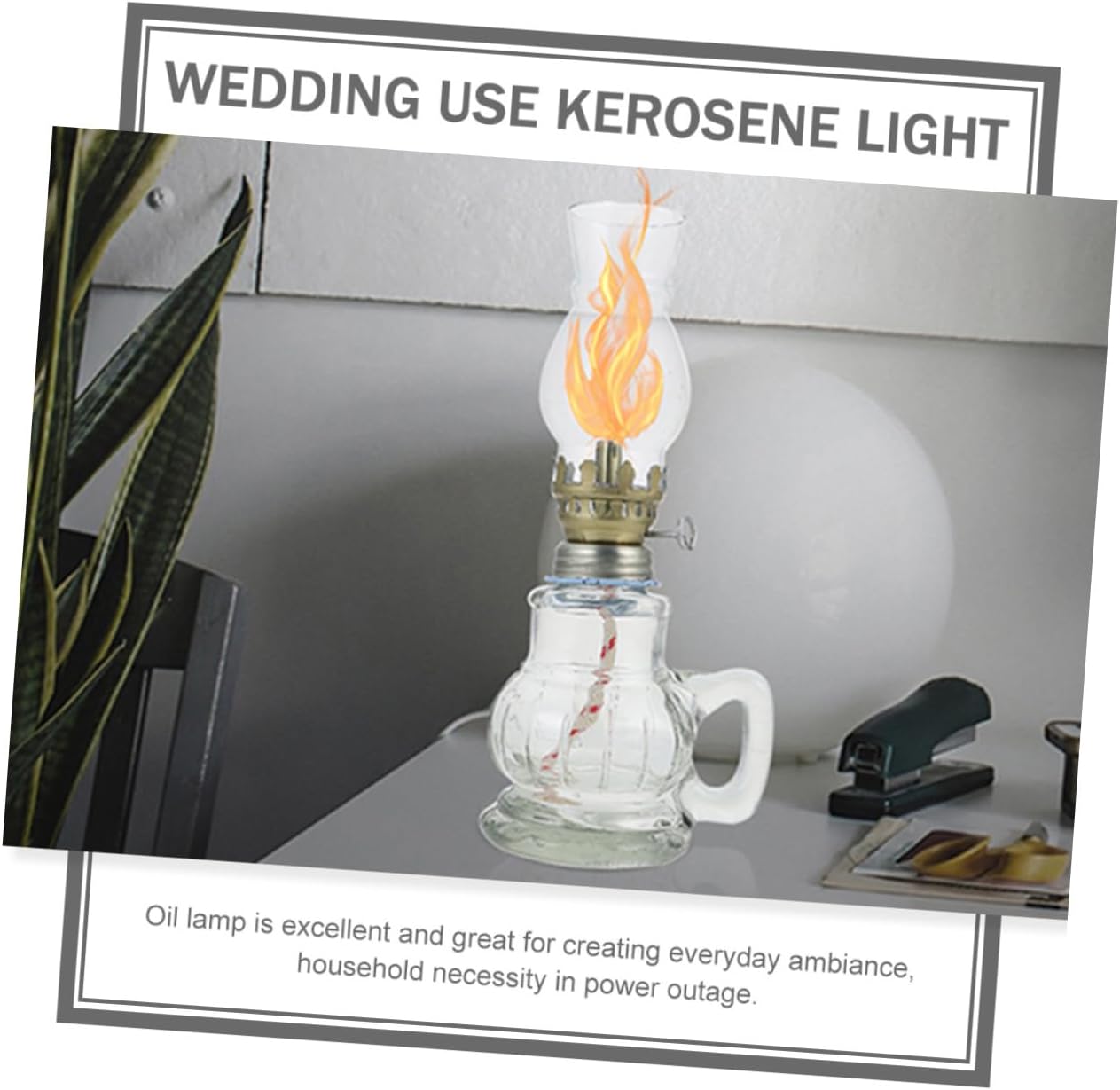 DOITOOL 2sets Vintage Glass Kerosene Lamp Parts