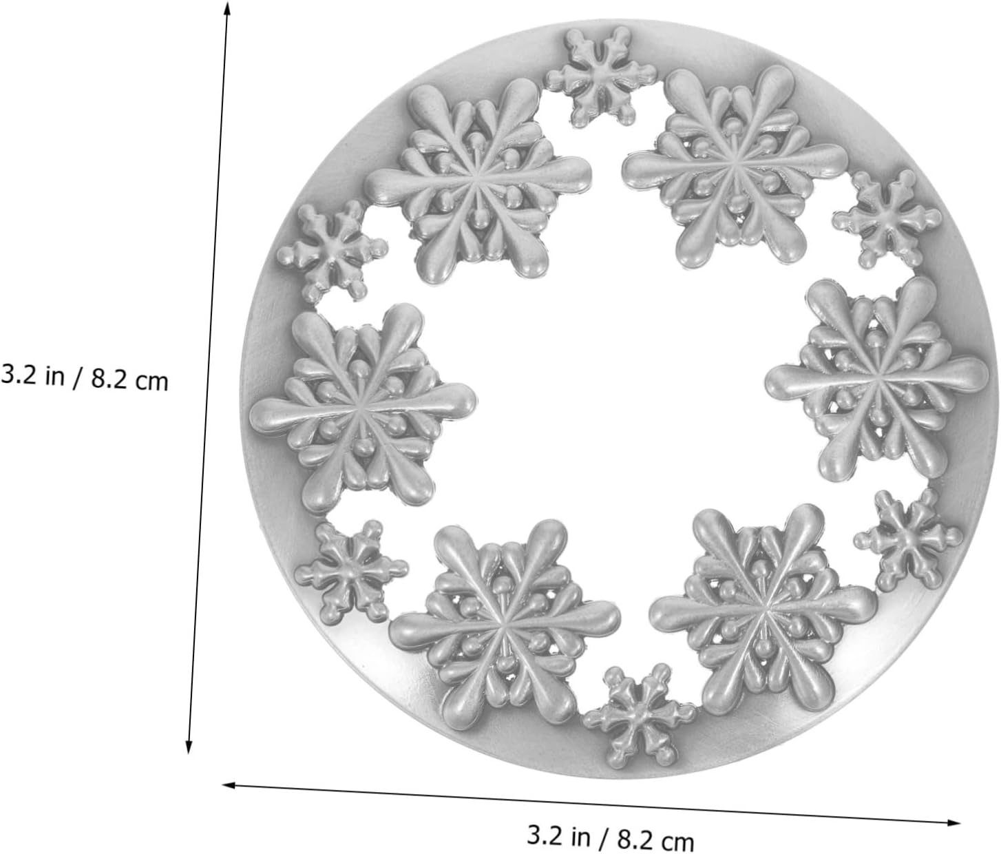 Sewroro Christmas Candle Jar Lid Snowflake Design Candle Holder Cover