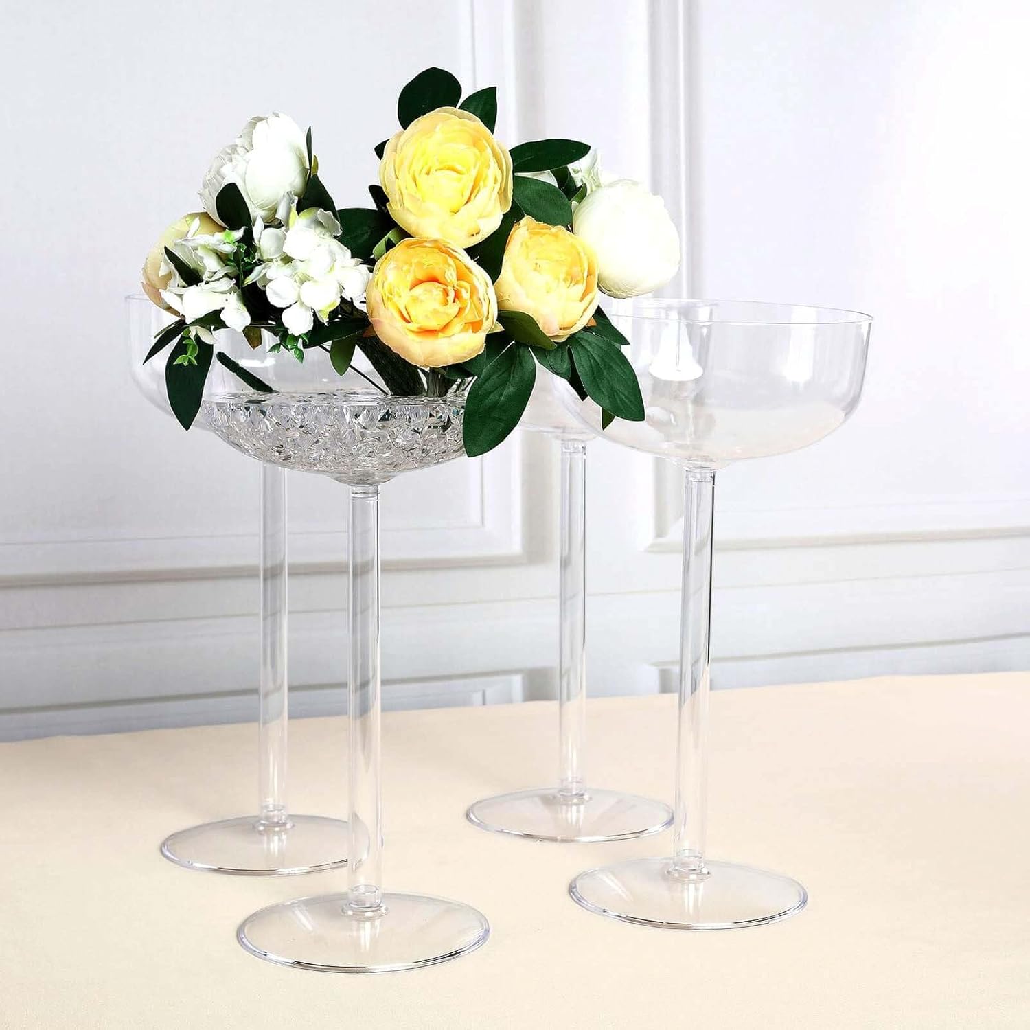 4 Sets Plastic Centerpiece Stand Margarita Cup Decor