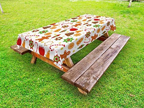 Ambesonne Christmas Tablecloth 58x84 Multicolor