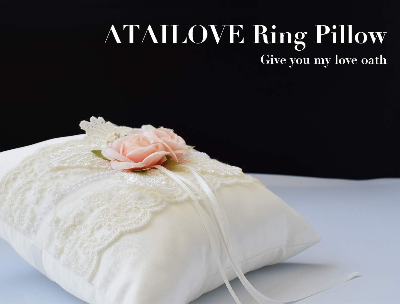 Flower Girl Basket and Ring Bear Pillow Set - Ivory