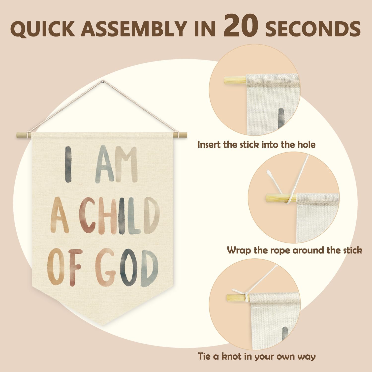 Boho Classroom Decor I Am A Child Of God Banner