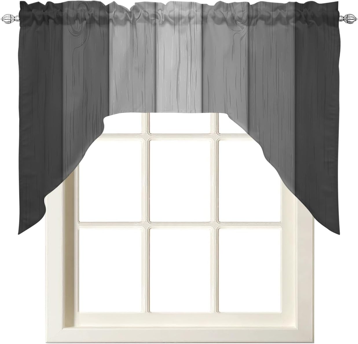 Farmhouse Swag Curtain Valance for Kitchen and Living Room