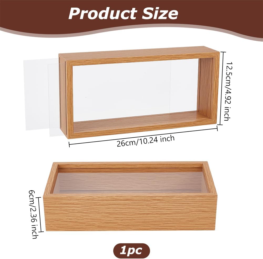 OLYCRAFT 5x24x102 Inch Rectangle Shadow Box Frame with Double Sided Clear Acrylic Window