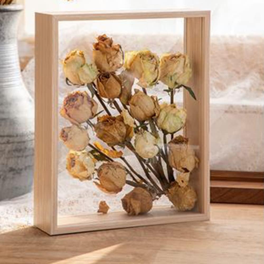 Wooden Dried Flower Photo Frame 8x10 Shadowbox Display