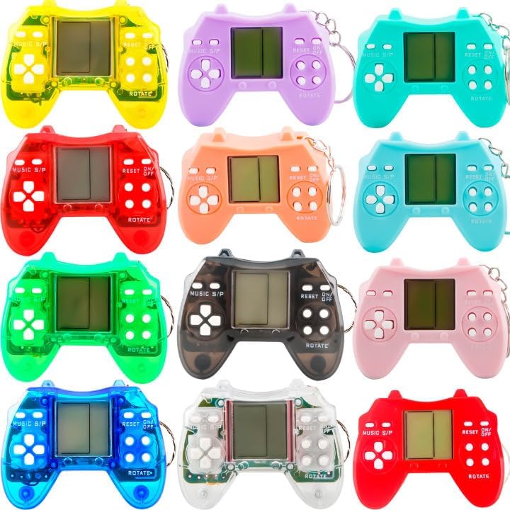 12 Pack Mini Gamepad Keychains for Parties and Gifts