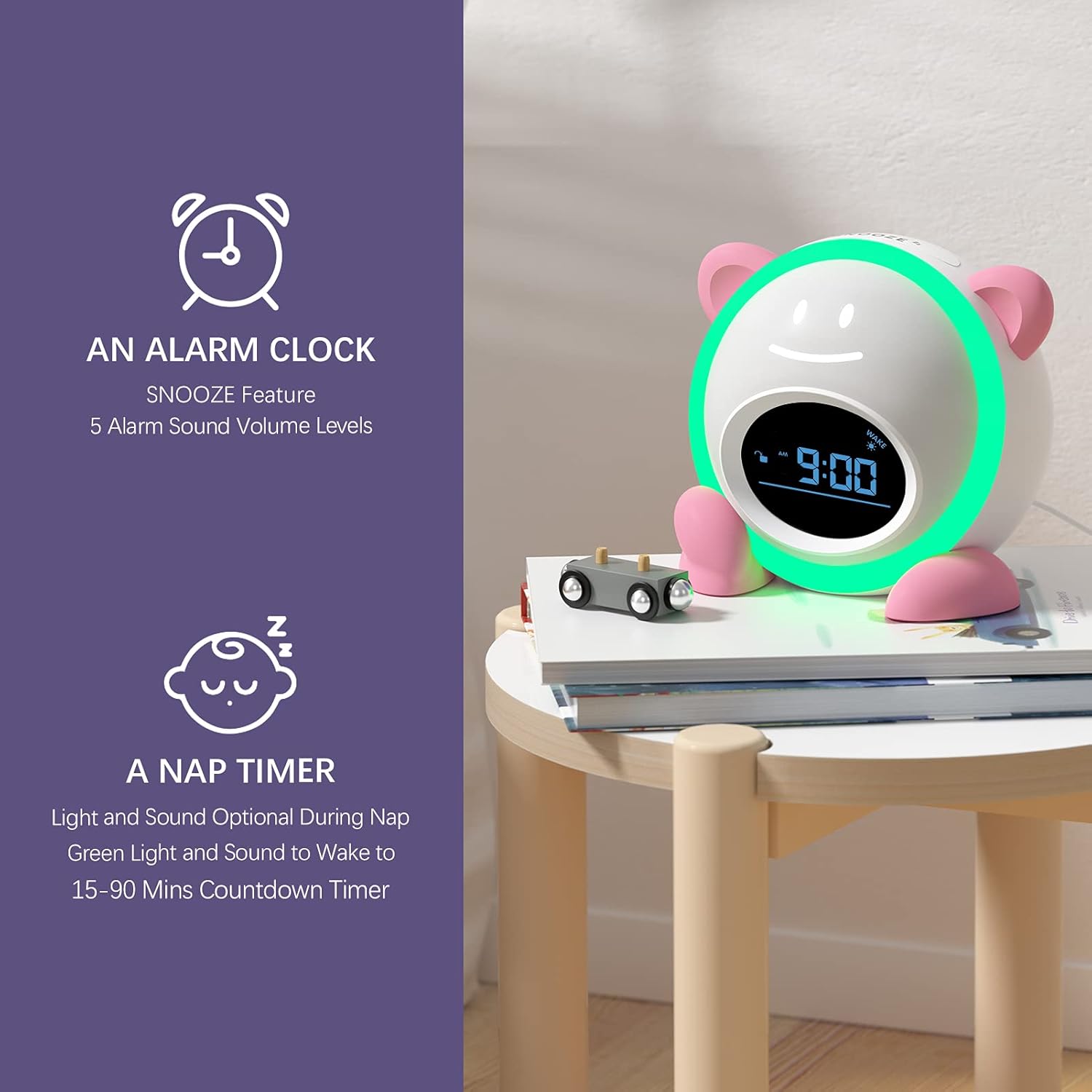 OK to Wake Clock for Kids with Night Light and Sound