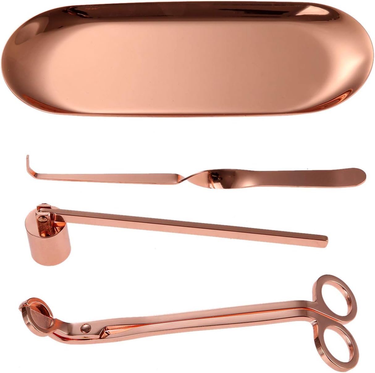 MUXSAM 4 in 1 Candle Accessory Set Rose Gold